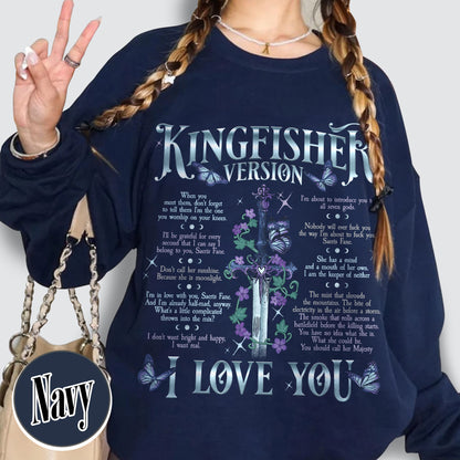 Bookish Sweatshirt, I Love You Kingfisher Version Sweatshirt, Quicksilver Saeris Fane Sweatshirt