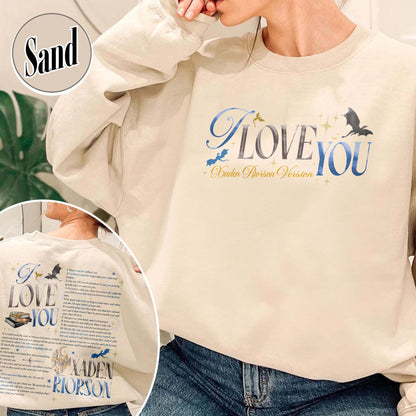 Bookish Sweatshirt, I Love You Xaden Riorson Version Sweatshirt, Fourth Wing Book Sweatshirt