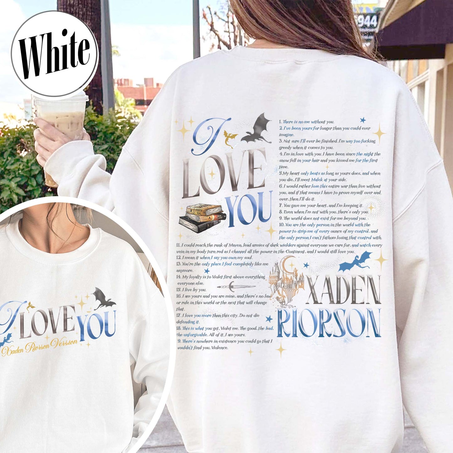 Bookish Sweatshirt, I Love You Xaden Riorson Version Sweatshirt, Fourth Wing Book Sweatshirt