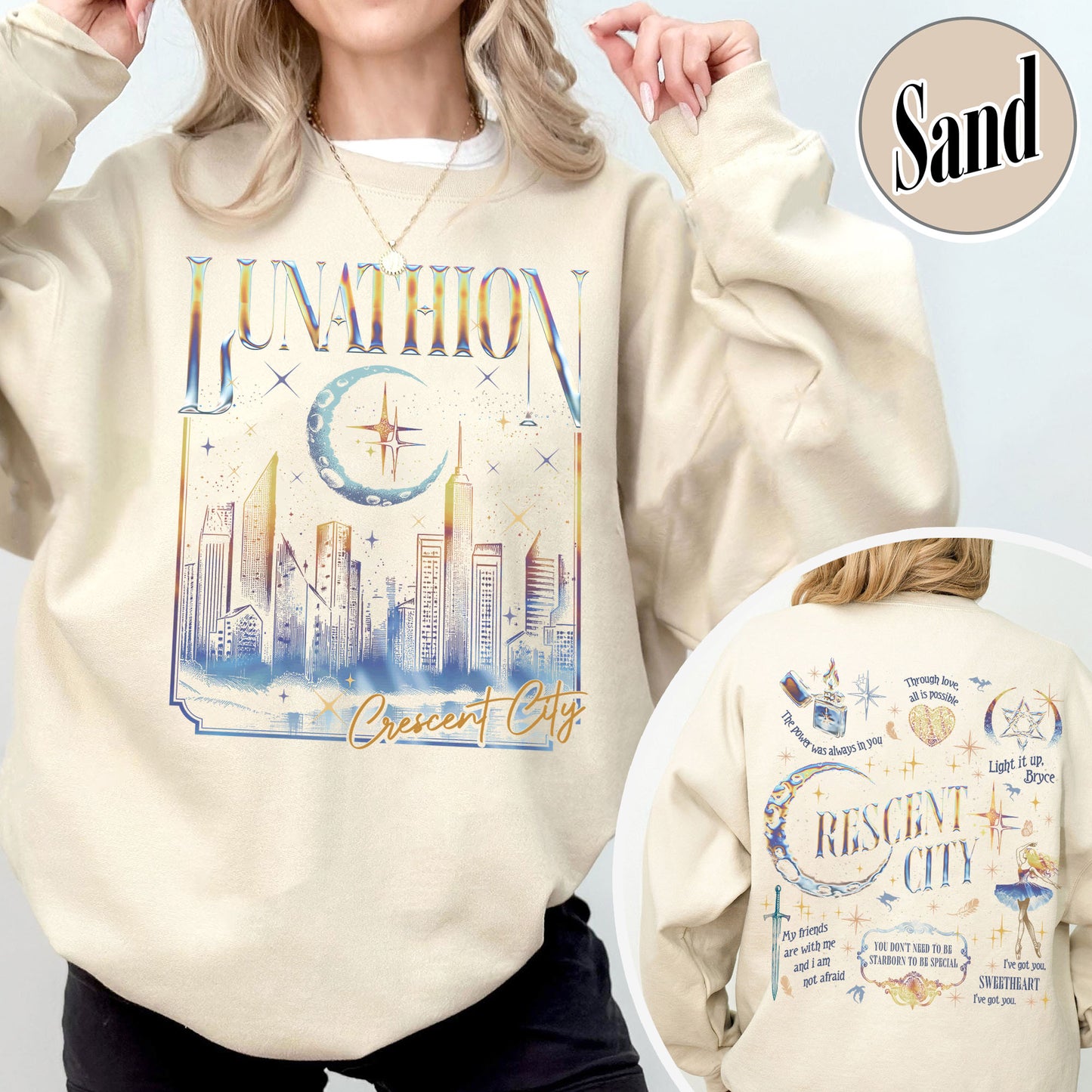 Bookish Sweatshirt, Lunathion Crescent City Sweatshirt, Bryce Quinlan Crescent City Sjm Merch