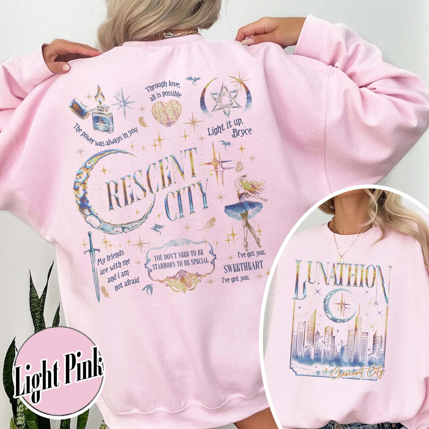 Bookish Sweatshirt, Lunathion Crescent City Sweatshirt, Bryce Quinlan Crescent City Sjm Merch