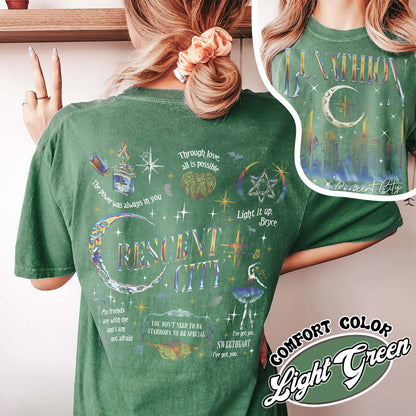 Bookish Comfort Color Shirt, Lunathion Crescent City Shirt, Bryce Quinlan Crescent City Sjm Merch