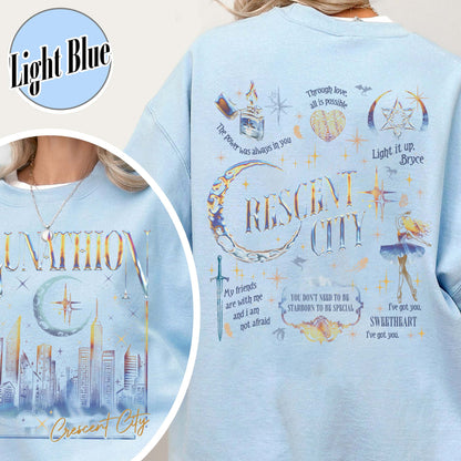 Bookish Sweatshirt, Lunathion Crescent City Sweatshirt, Bryce Quinlan Crescent City Sjm Merch