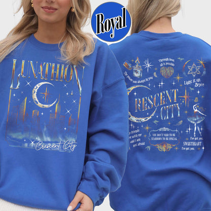 Bookish Sweatshirt, Lunathion Crescent City Sweatshirt, Bryce Quinlan Crescent City Sjm Merch
