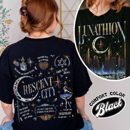 Bookish Comfort Color Shirt, Lunathion Crescent City Shirt, Bryce Quinlan Crescent City Sjm Merch