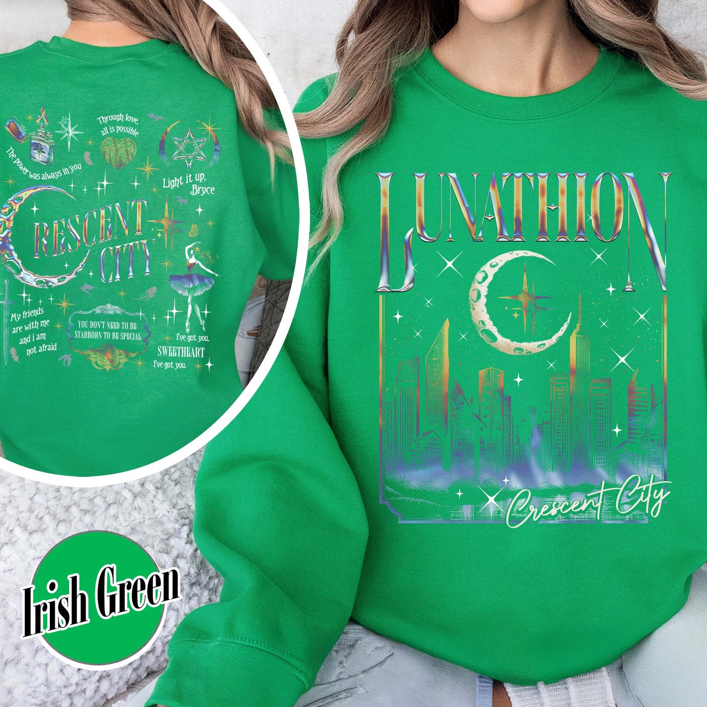 Bookish Sweatshirt, Lunathion Crescent City Sweatshirt, Bryce Quinlan Crescent City Sjm Merch