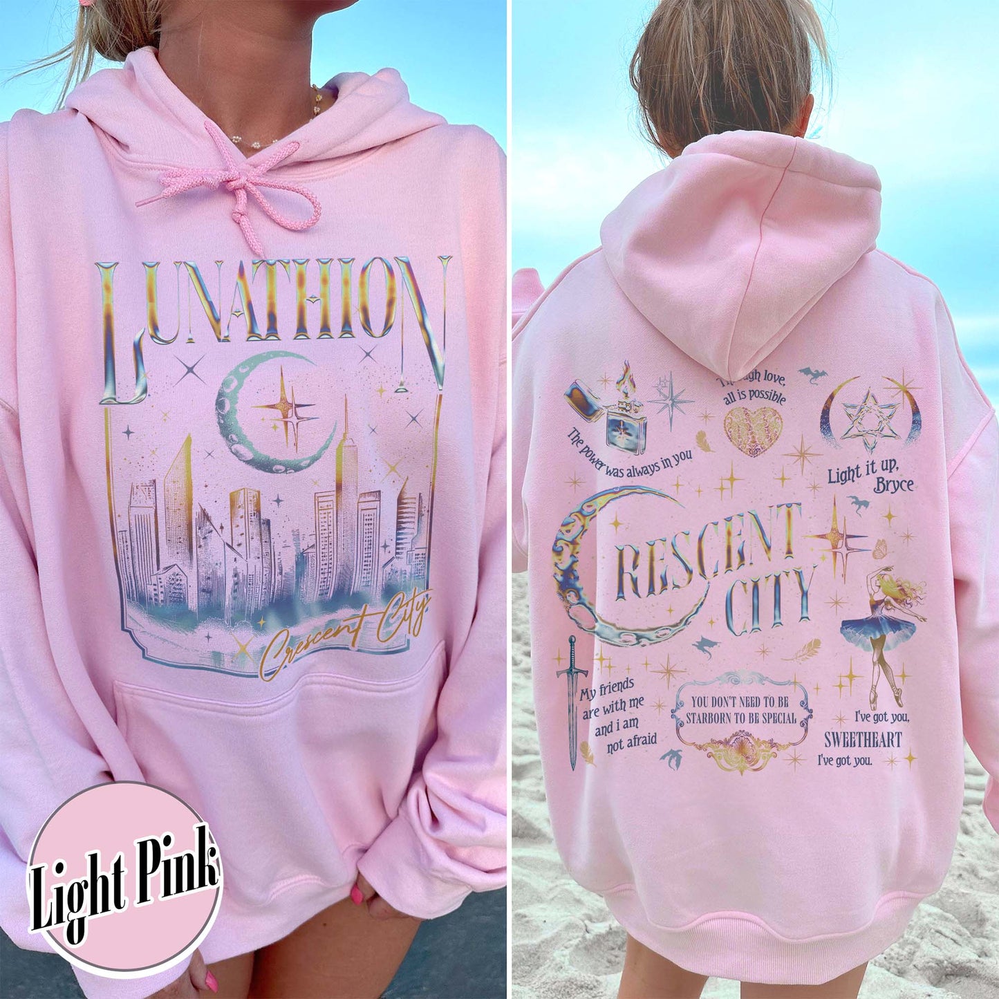 Bookish Hoodie, Lunathion Crescent City Hoodie, Bryce Quinlan Crescent City Sjm Merch