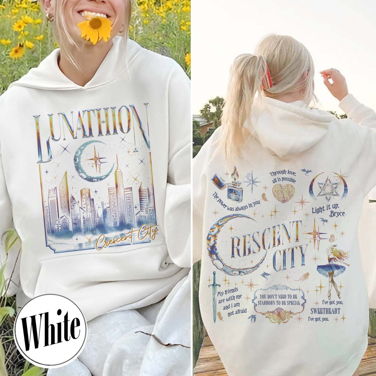 Bookish Hoodie, Lunathion Crescent City Hoodie, Bryce Quinlan Crescent City Sjm Merch