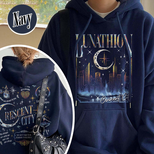 Bookish Hoodie, Lunathion Crescent City Hoodie, Bryce Quinlan Crescent City Sjm Merch