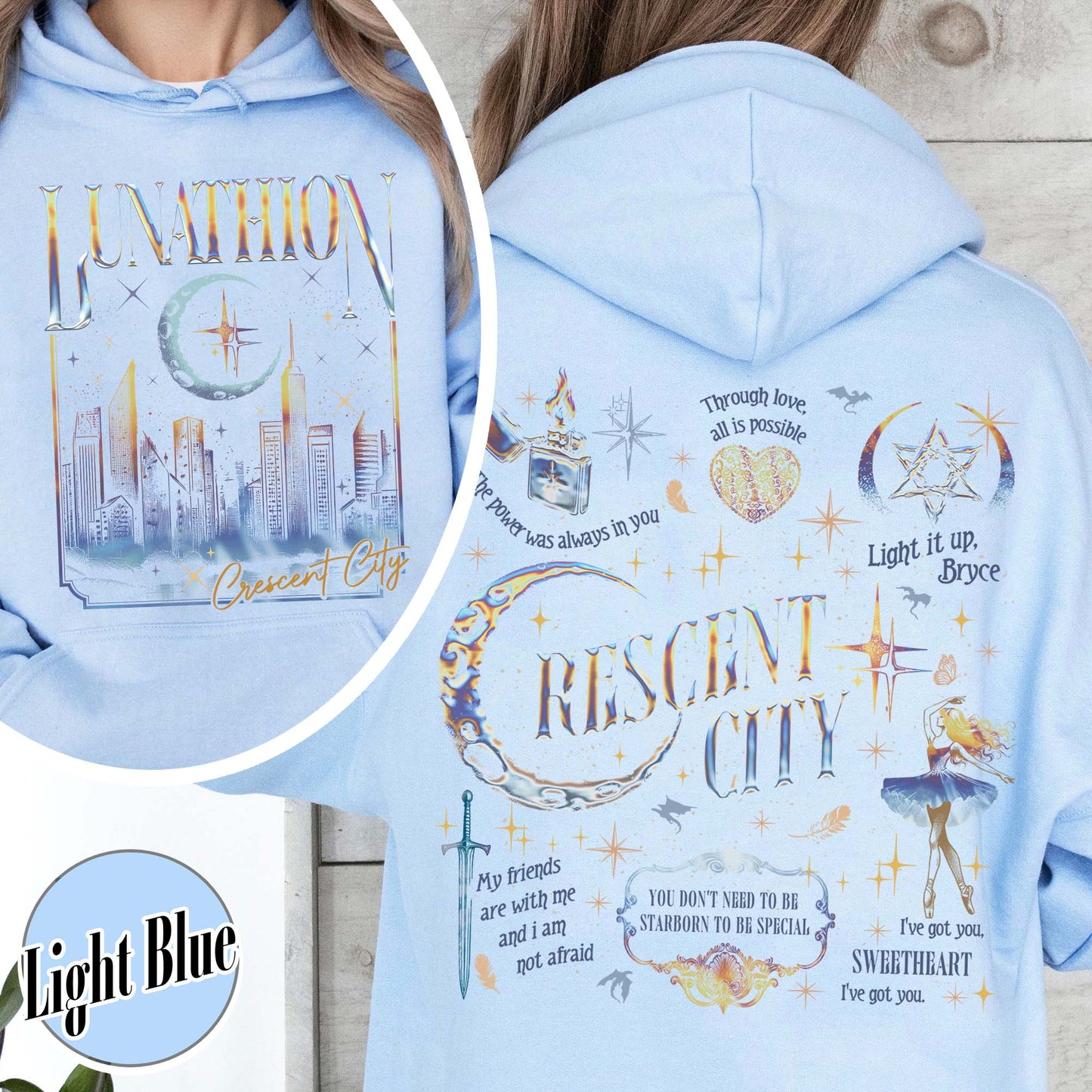 Bookish Hoodie, Lunathion Crescent City Hoodie, Bryce Quinlan Crescent City Sjm Merch
