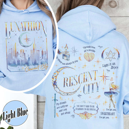 Bookish Hoodie, Lunathion Crescent City Hoodie, Bryce Quinlan Crescent City Sjm Merch