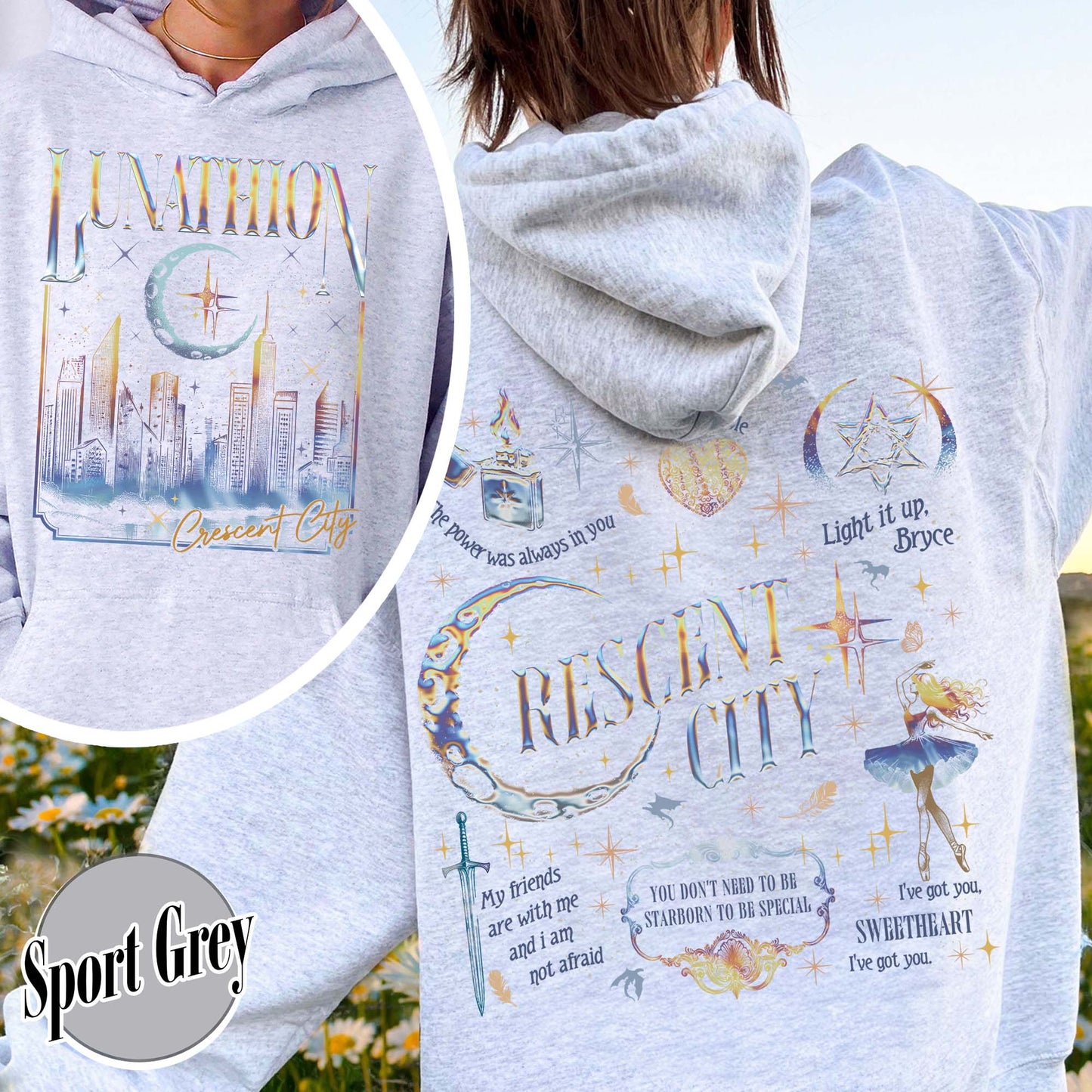 Bookish Hoodie, Lunathion Crescent City Hoodie, Bryce Quinlan Crescent City Sjm Merch