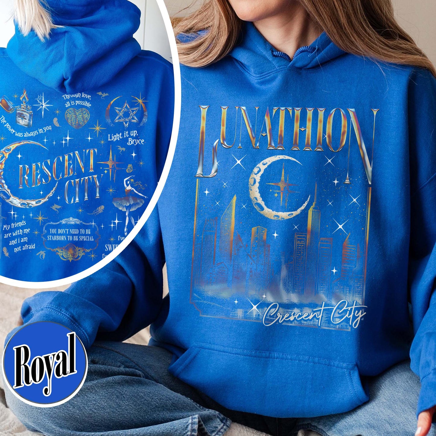 Bookish Hoodie, Lunathion Crescent City Hoodie, Bryce Quinlan Crescent City Sjm Merch