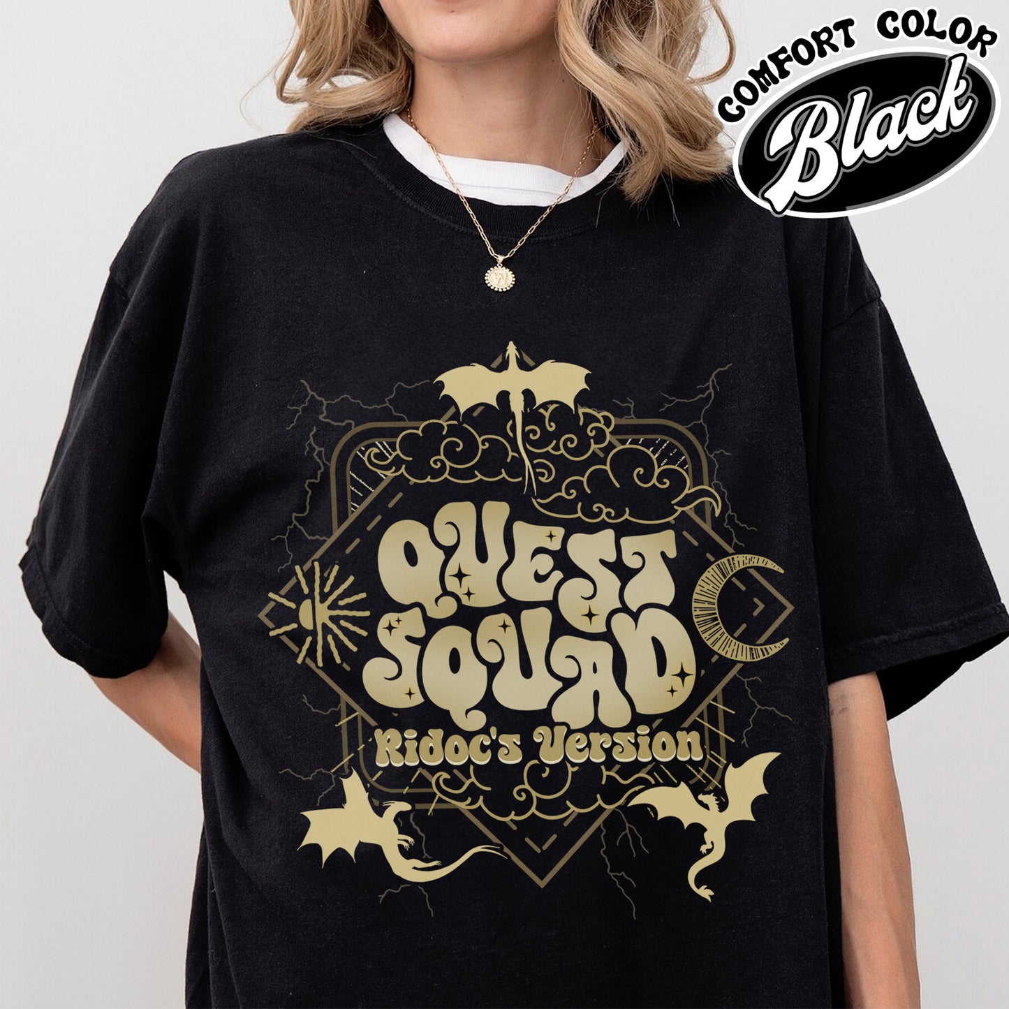 Bookish Comfort Color Shirt, Onyx Storm Quest Squad Ridoc’s Version Shirt, Fourth Wing Basgiath War College Shirt