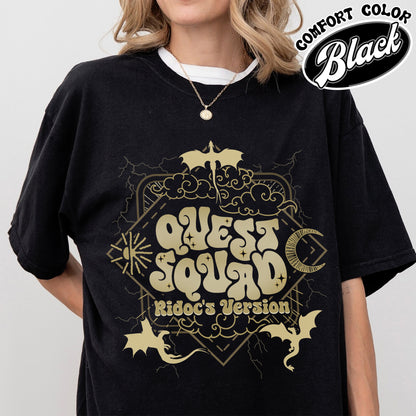 Bookish Comfort Color Shirt, Onyx Storm Quest Squad Ridoc’s Version Shirt, Fourth Wing Basgiath War College Shirt