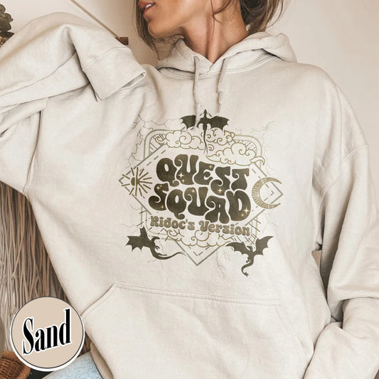 Bookish Hoodie, Onyx Storm Quest Squad Ridoc’s Version Hoodie, Fourth Wing Basgiath War College Hoodie