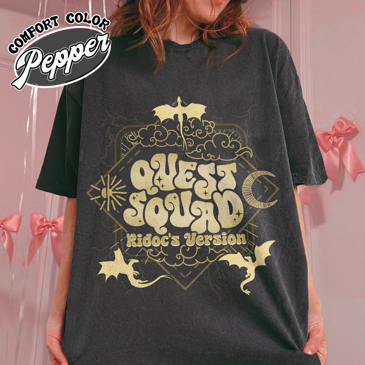 Bookish Comfort Color Shirt, Onyx Storm Quest Squad Ridoc’s Version Shirt, Fourth Wing Basgiath War College Shirt
