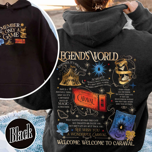 Bookish Hoodie, Remember It’s Only a Game Hoodie, Caraval Legendary Hoodie, Caraval Merch