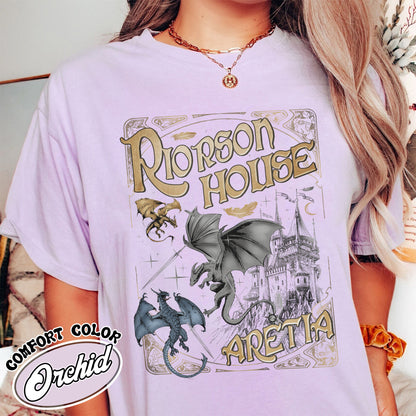 Bookish Comfort Color Shirt, Xaden Riorson House Aretia Shirt, Fourth Wing Merch Shirt