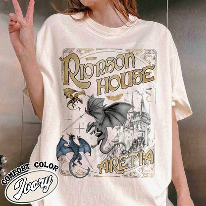 Bookish Comfort Color Shirt, Xaden Riorson House Aretia Shirt, Fourth Wing Merch Shirt