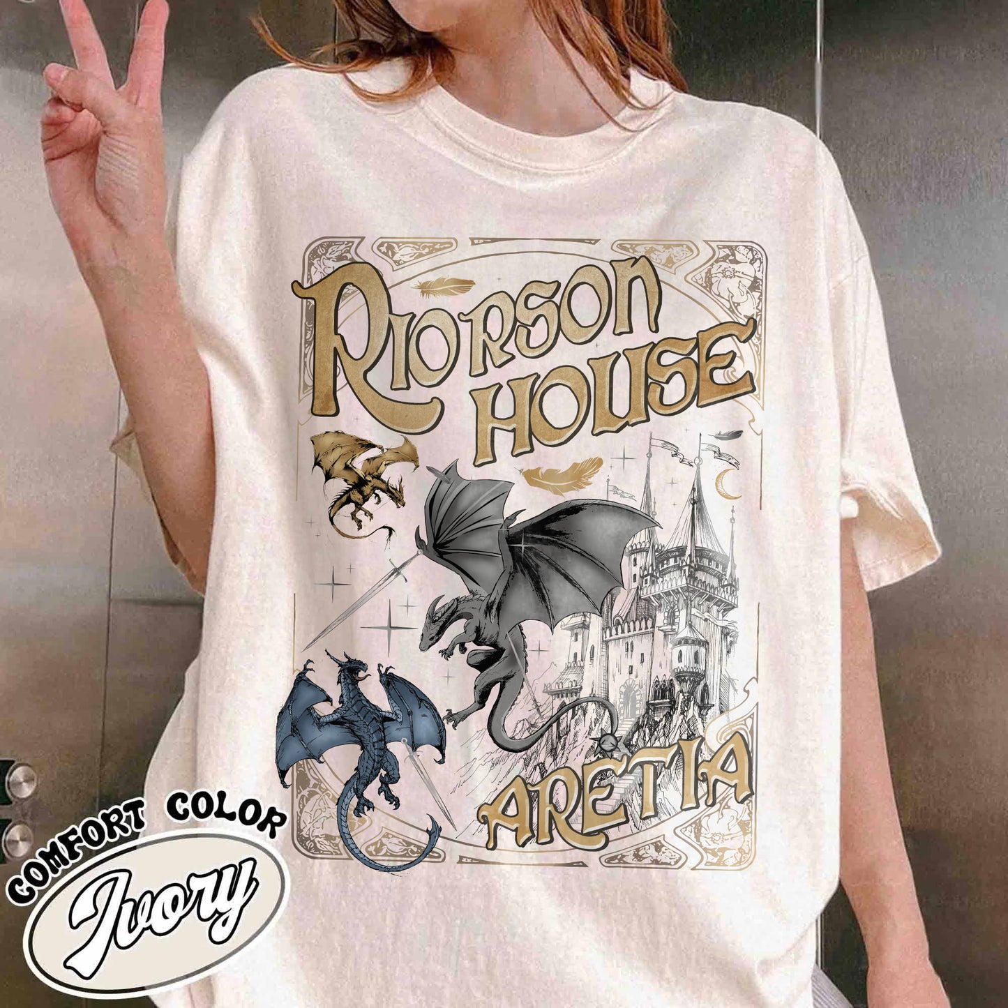 Bookish Comfort Color Shirt, Xaden Riorson House Aretia Shirt, Fourth Wing Merch Shirt