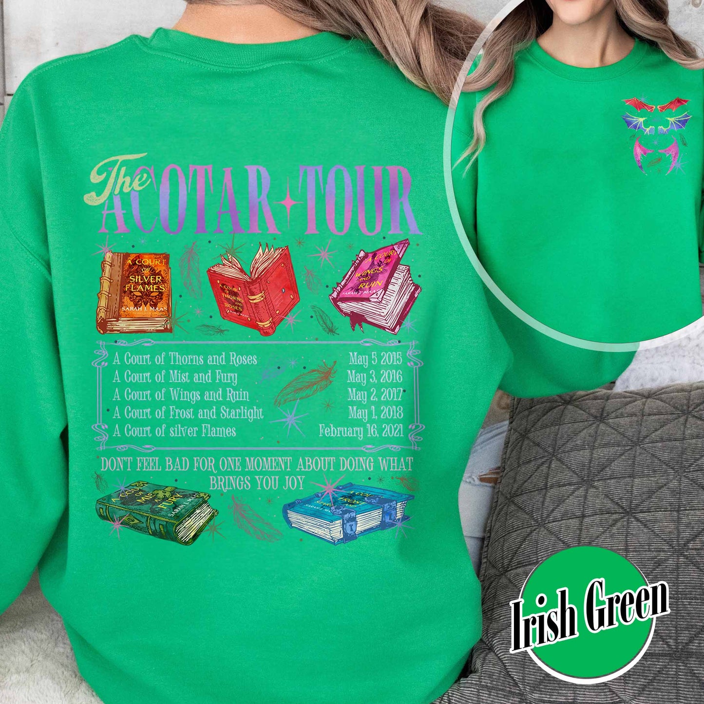 Bookish Sweatshirt, the ACOTAR Tour Sweatshirt, Fan of Acotar Series Two Sided Sweatshirt