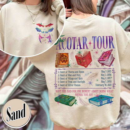 Bookish Sweatshirt, the ACOTAR Tour Sweatshirt, Fan of Acotar Series Two Sided Sweatshirt
