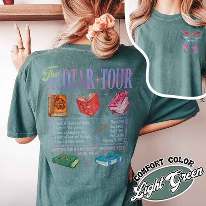 Bookish Comfort Color Shirt, the ACOTAR Tour Shirt, Fan of Acotar Series Two Sided Shirt