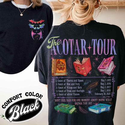 Bookish Comfort Color Shirt, the ACOTAR Tour Shirt, Fan of Acotar Series Two Sided Shirt