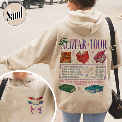 Bookish Hoodie, the ACOTAR Tour Hoodie, Fan of Acotar Series Two Sided Hoodie