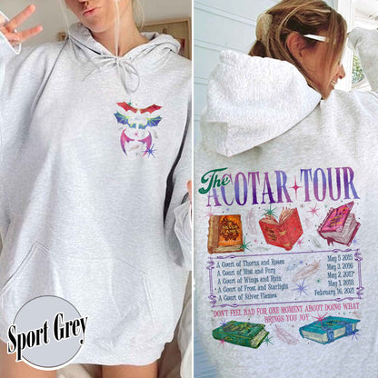 Bookish Hoodie, the ACOTAR Tour Hoodie, Fan of Acotar Series Two Sided Hoodie