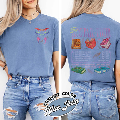 Bookish Comfort Color Shirt, the ACOTAR Tour Shirt, Fan of Acotar Series Two Sided Shirt