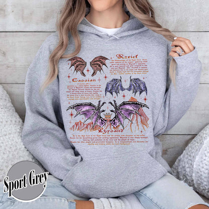 Bookish Hoodie, the Bat Boys Acotar Rhysand Cassian Azriel Hoodie, Acotar the Night Court Hoodie