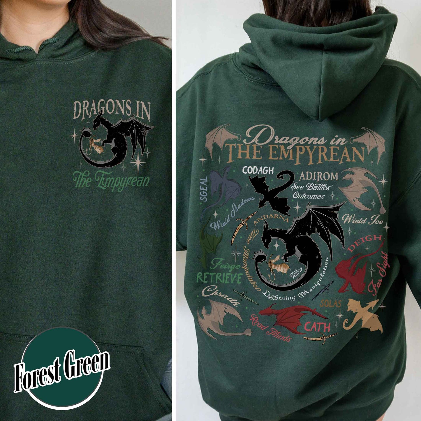 Bookish Hoodie, Dragons in fourth wing Hoodie,Fourth Wing Dragon,Dragon in The Empyrean Hoodie