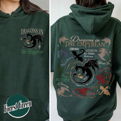 Bookish Hoodie, Dragons in fourth wing Hoodie,Fourth Wing Dragon,Dragon in The Empyrean Hoodie