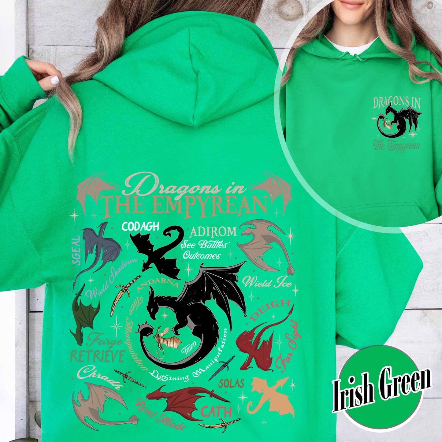 Bookish Hoodie, Dragons in fourth wing Hoodie,Fourth Wing Dragon,Dragon in The Empyrean Hoodie