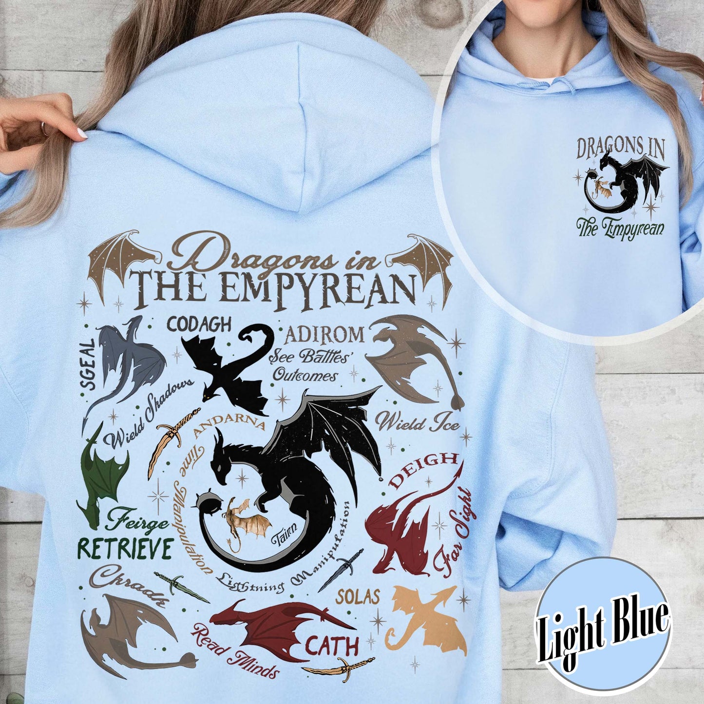 Bookish Hoodie, Dragons in fourth wing Hoodie,Fourth Wing Dragon,Dragon in The Empyrean Hoodie
