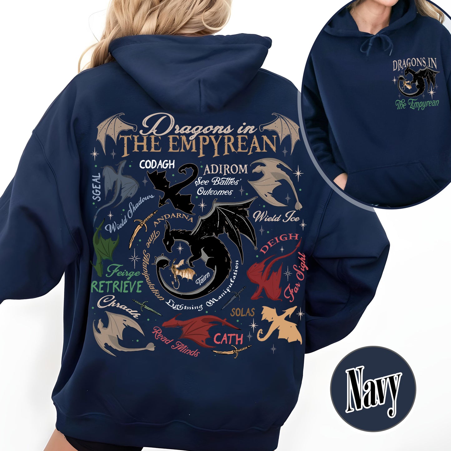 Bookish Hoodie, Dragons in fourth wing Hoodie,Fourth Wing Dragon,Dragon in The Empyrean Hoodie