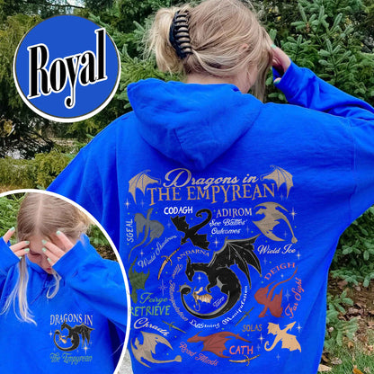 Bookish Hoodie, Dragons in fourth wing Hoodie,Fourth Wing Dragon,Dragon in The Empyrean Hoodie