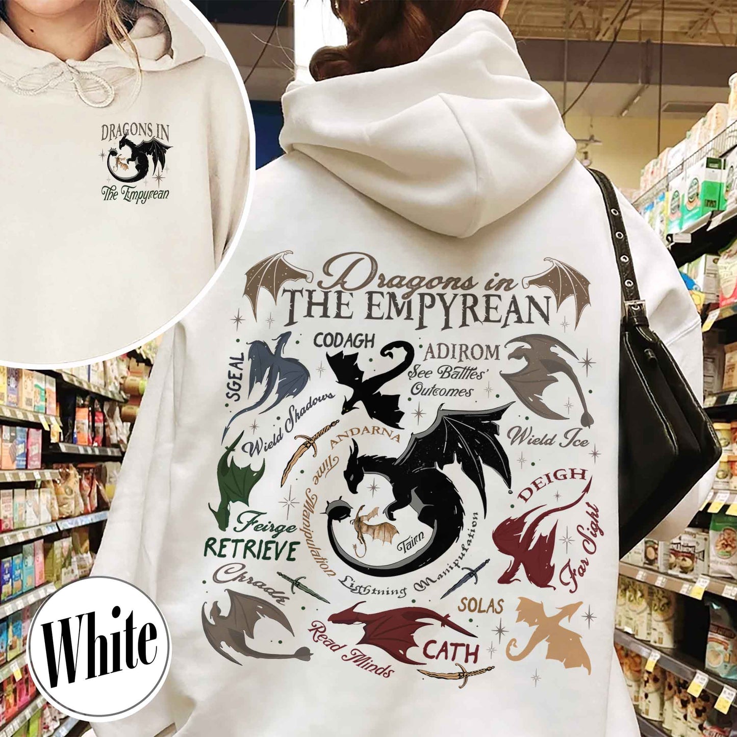 Bookish Hoodie, Dragons in fourth wing Hoodie,Fourth Wing Dragon,Dragon in The Empyrean Hoodie