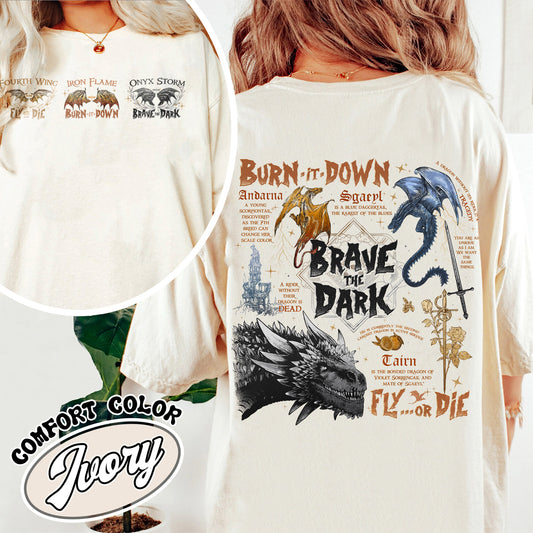 Bookish Comfort Colors Shirt, Dragons in fourth wing Shirt,The Empyrean Series Shirt,Dragon in The Empyrean Shirt