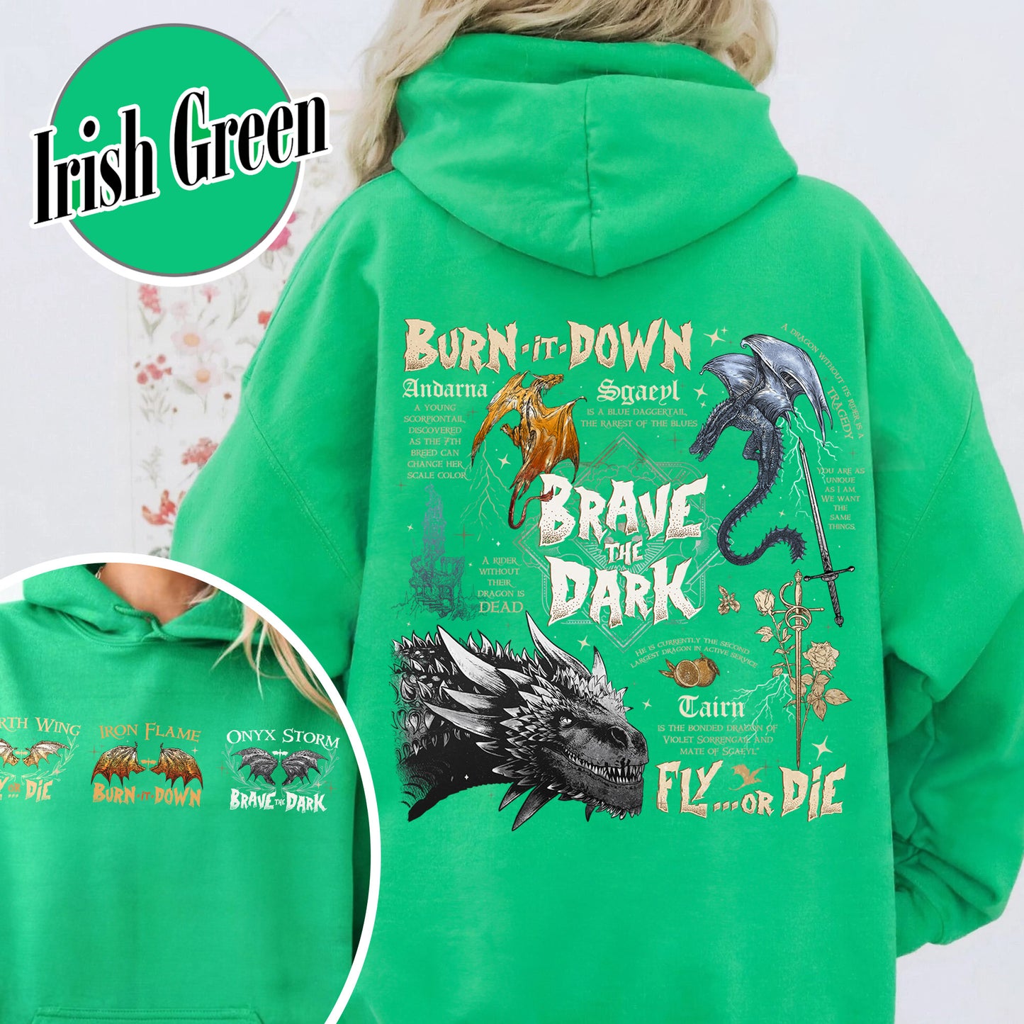 Bookish Hoodie, Dragons in fourth wing Hoodie,The Empyrean Series Hoodie,Dragon in The Empyrean Hoodie