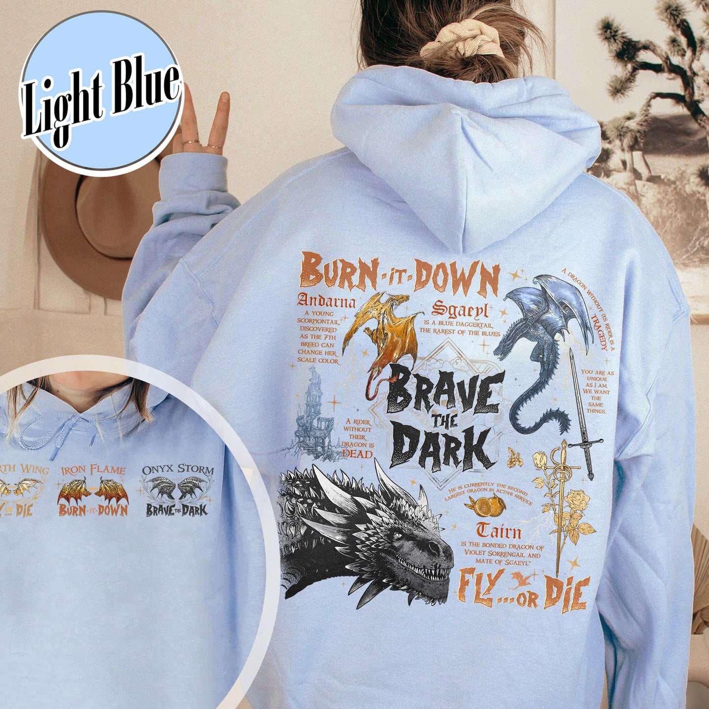 Bookish Hoodie, Dragons in fourth wing Hoodie,The Empyrean Series Hoodie,Dragon in The Empyrean Hoodie