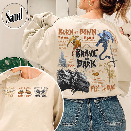 Bookish Sweatshirt, Dragons in fourth wing Sweatshirt,The Empyrean Series Sweatshirt,Dragon in The Empyrean Sweatshirt
