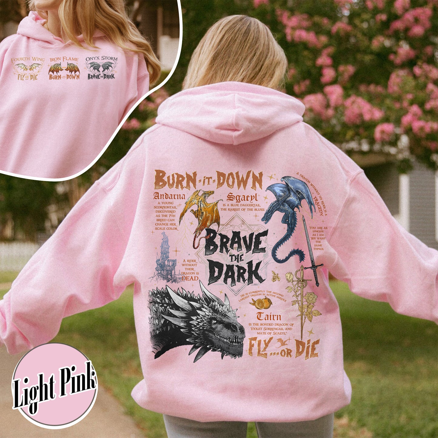 Bookish Hoodie, Dragons in fourth wing Hoodie,The Empyrean Series Hoodie,Dragon in The Empyrean Hoodie