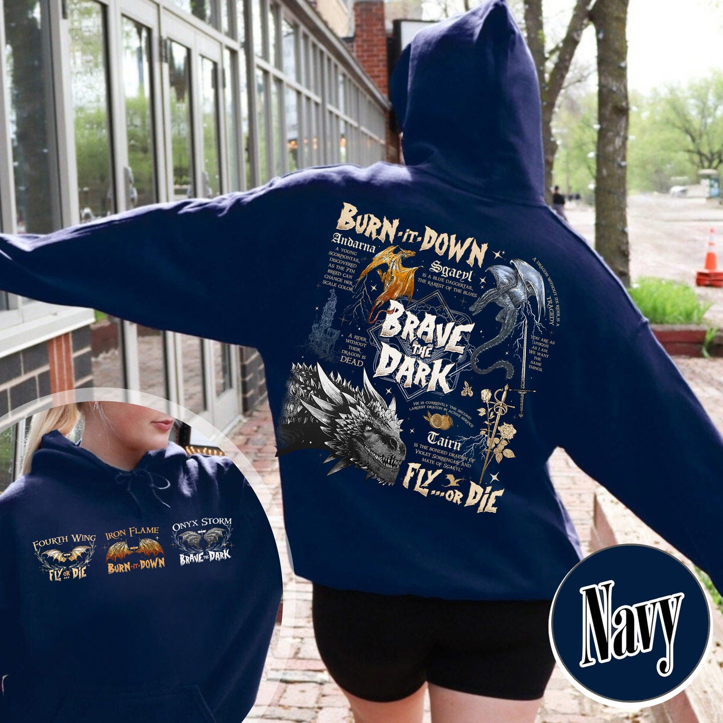 Bookish Hoodie, Dragons in fourth wing Hoodie,The Empyrean Series Hoodie,Dragon in The Empyrean Hoodie