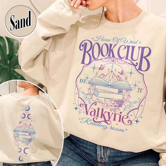 Bookish Sweatshirt,House Of Wind Book Club Sweatshirt, Valkyrie Reading Room Sweatshirt