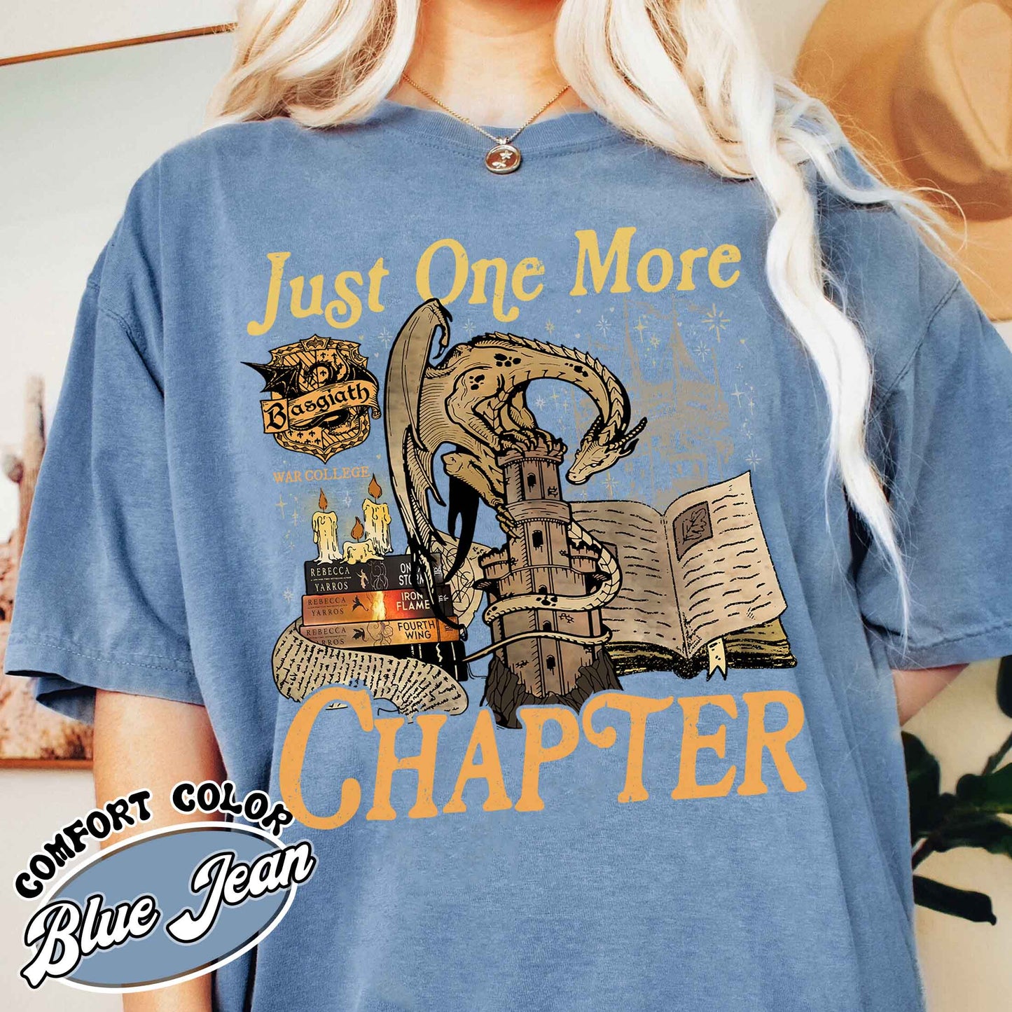Bookish Comfort Colors Shirt,Just One More Chapter Shirt, Book Lover Gift, Reading Shirt