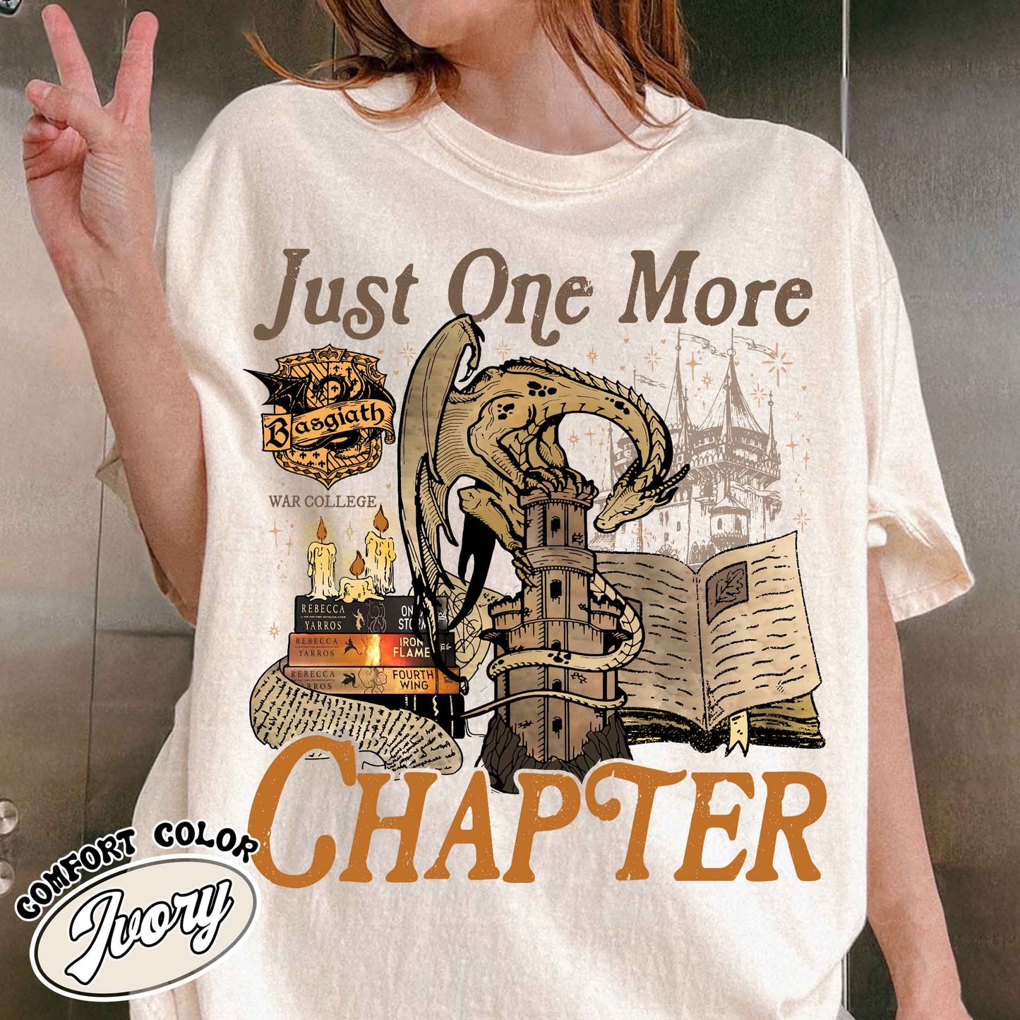 Bookish Comfort Colors Shirt,Just One More Chapter Shirt, Book Lover Gift, Reading Shirt