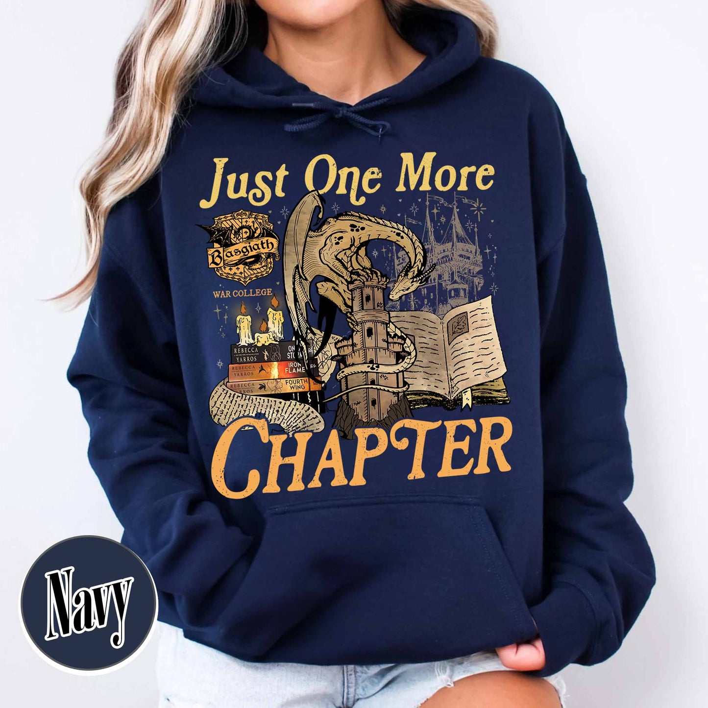 Bookish Hoodie,Just One More Chapter Hoodie, Book Lover Gift, Reading Hoodie